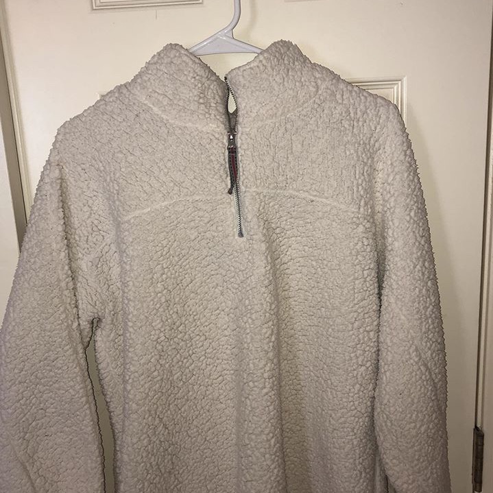 Fuzzy White Pullover